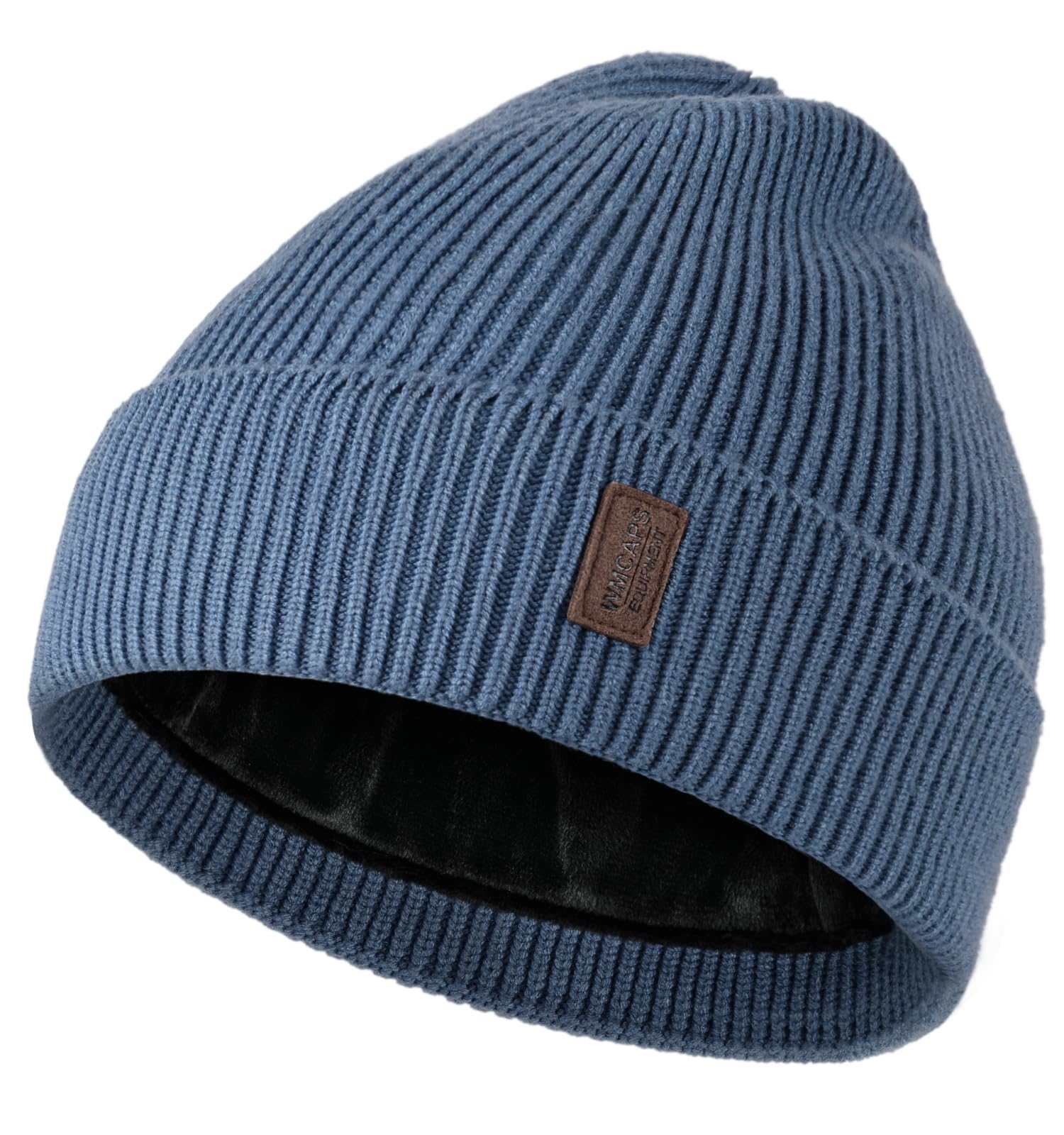 Wmcaps Winter Beanie for Men Women, Fleece Lined Beanie Soft Warm Knit Hat Ski Stocking Cuffed Cap